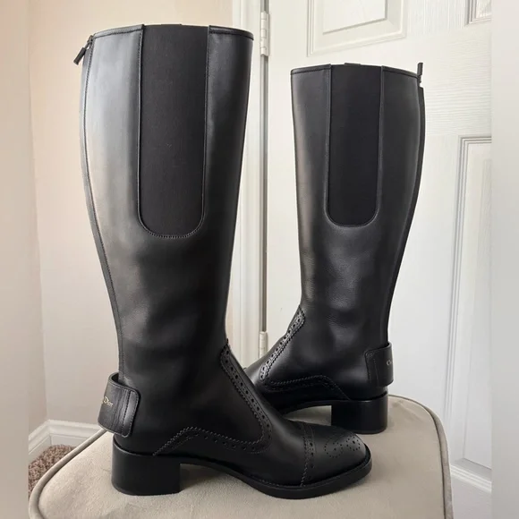 SOLD **Dior calfskin pony-style knee boots - Picture 2 of 13